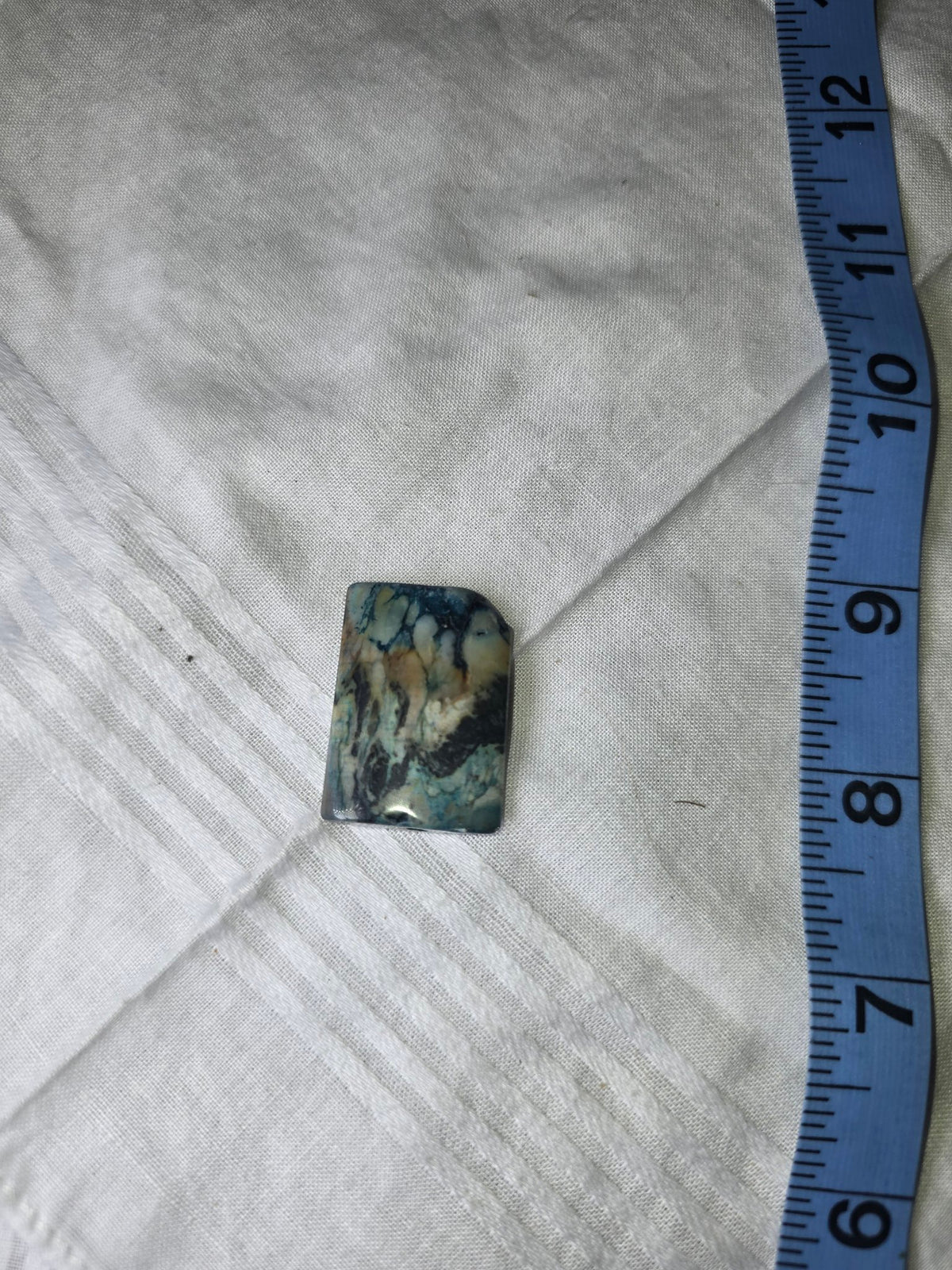 Blue Jasper rectangle focal bead