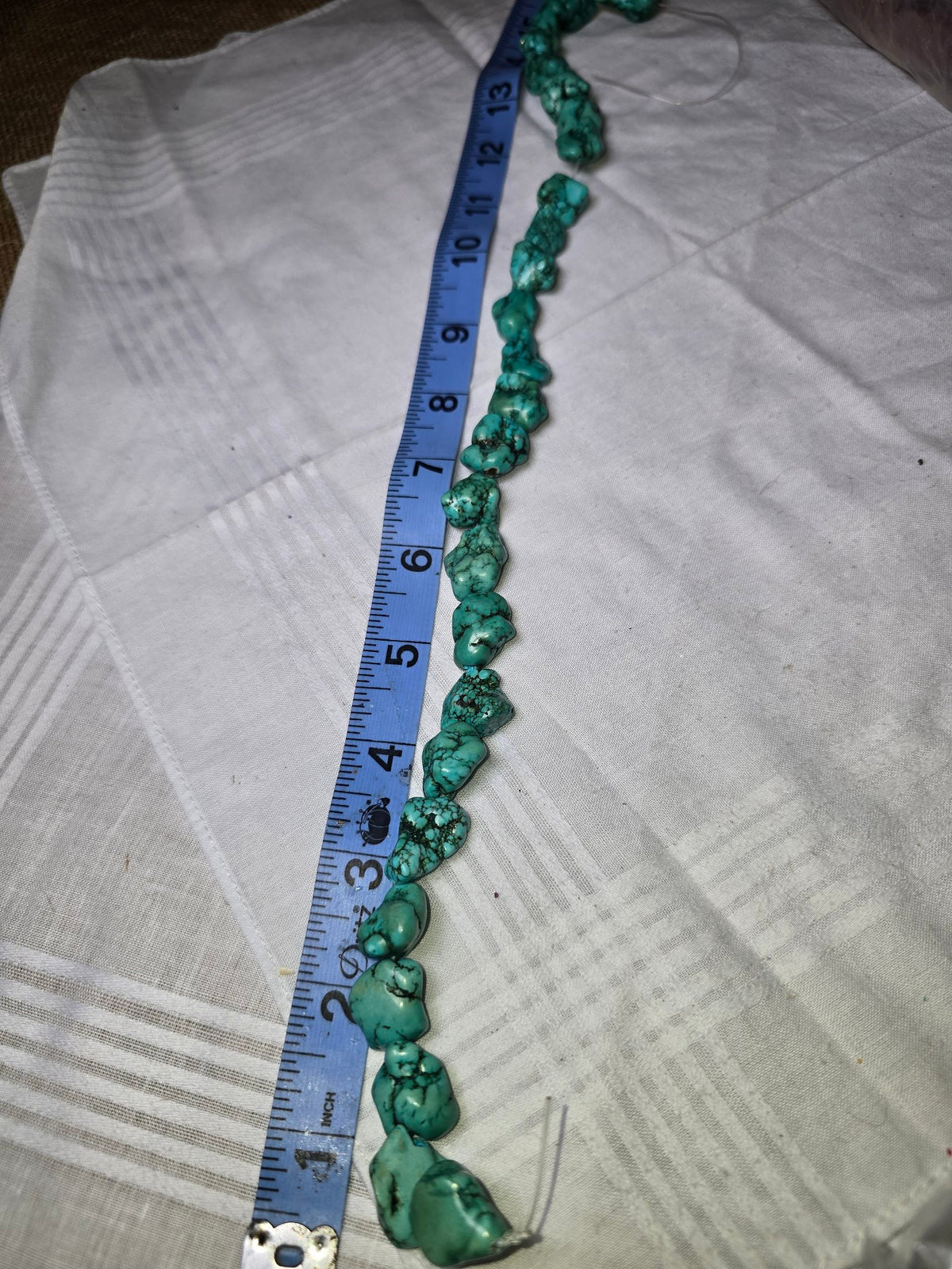 Turquoise Nugget Bead Strand
