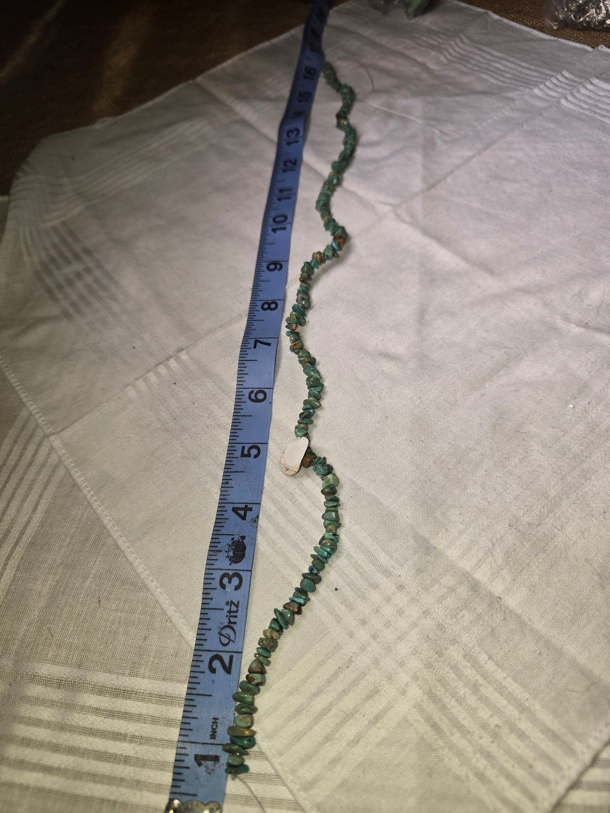 Turquoise chip bead strand