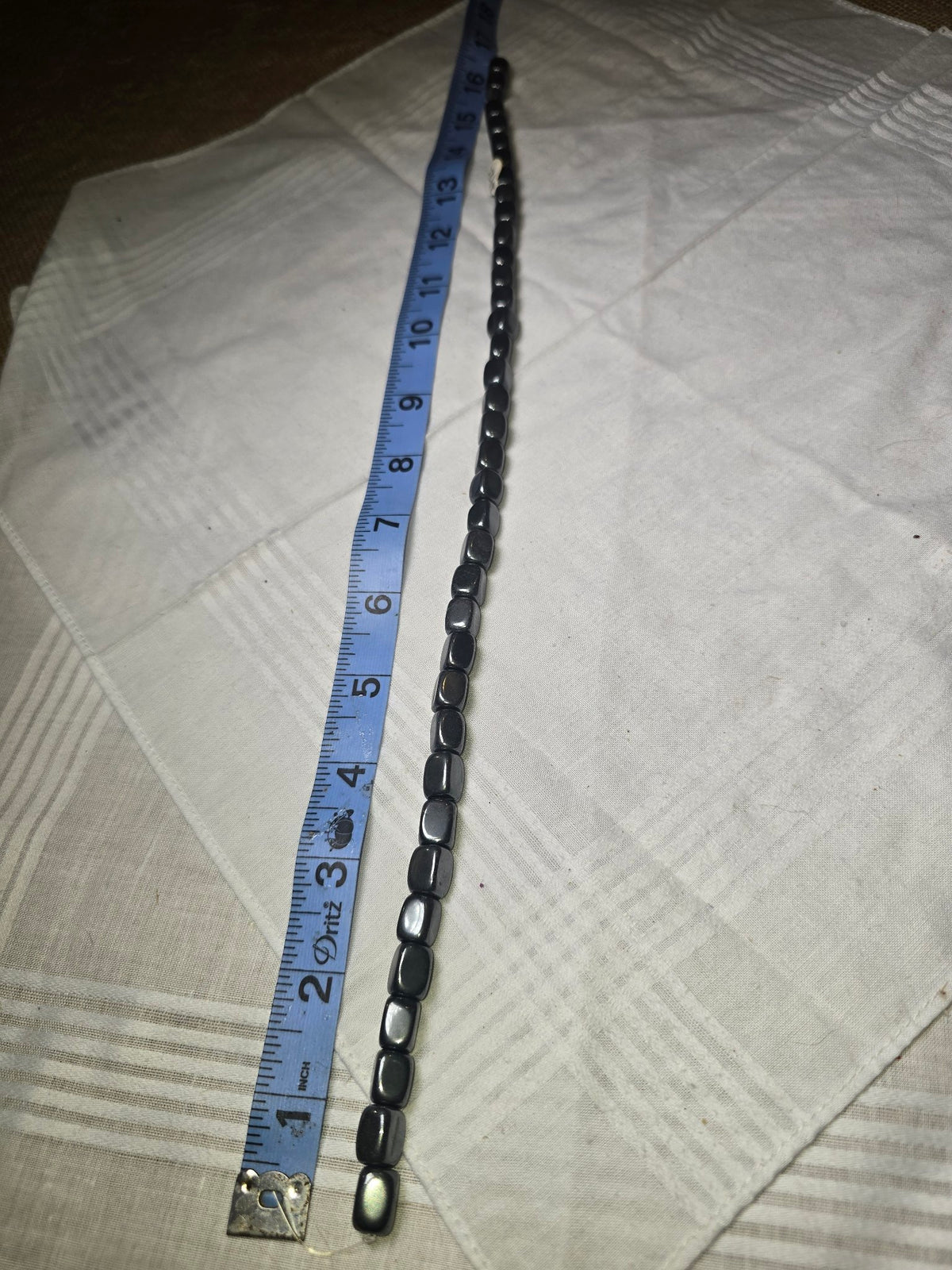 Black hematite rectangle beads
