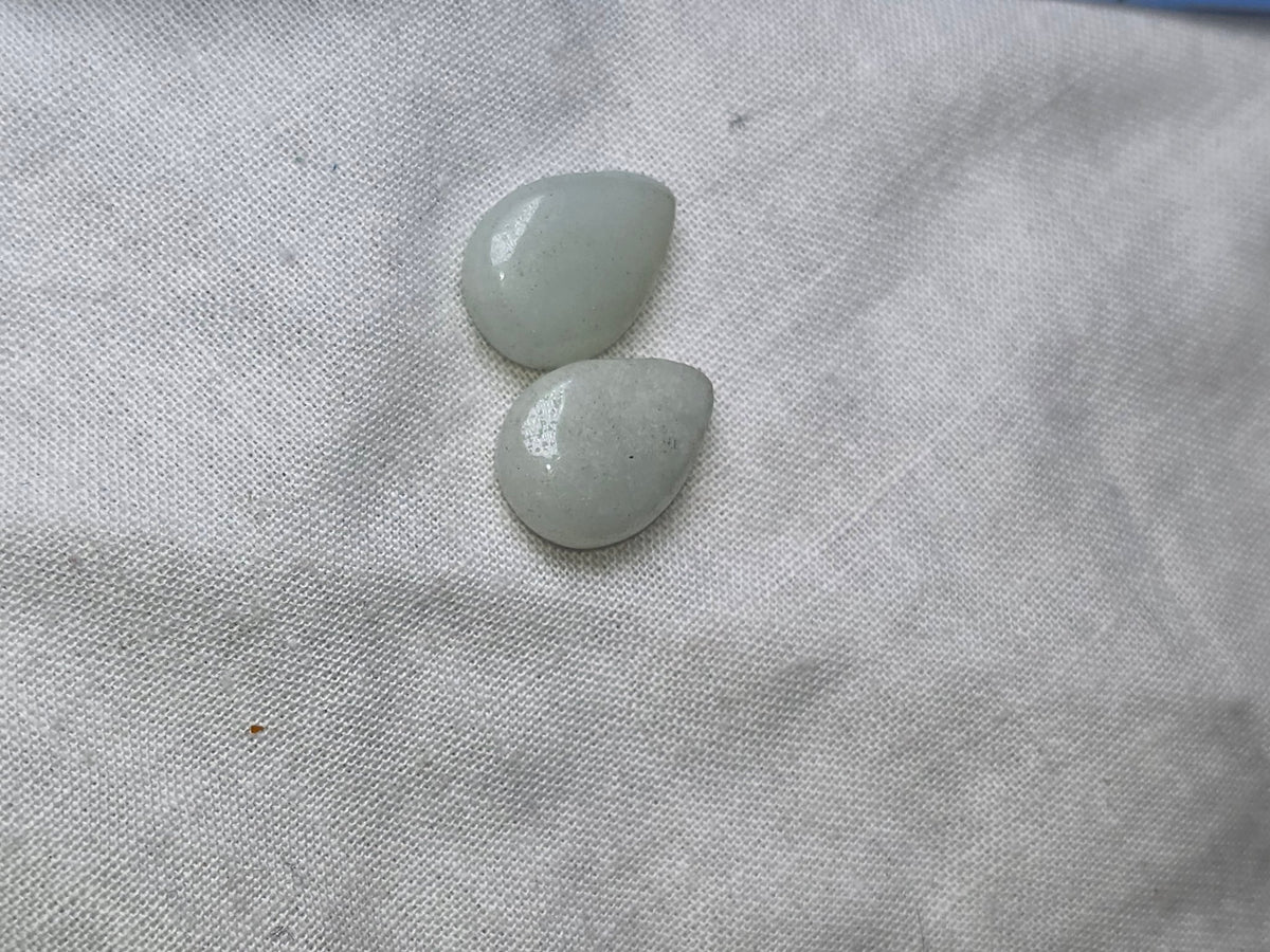 Pale blue teardrop beads