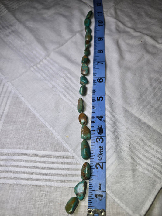 Turquoise nugget bead strand