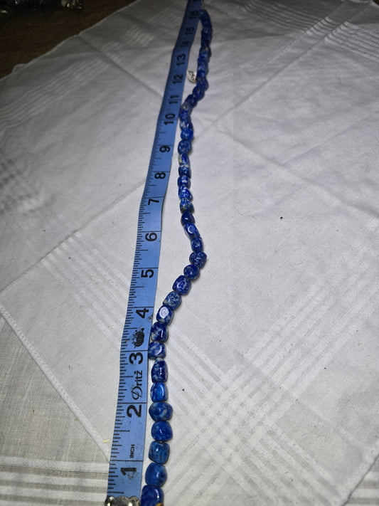 Lapis lazuli nugget bead strand