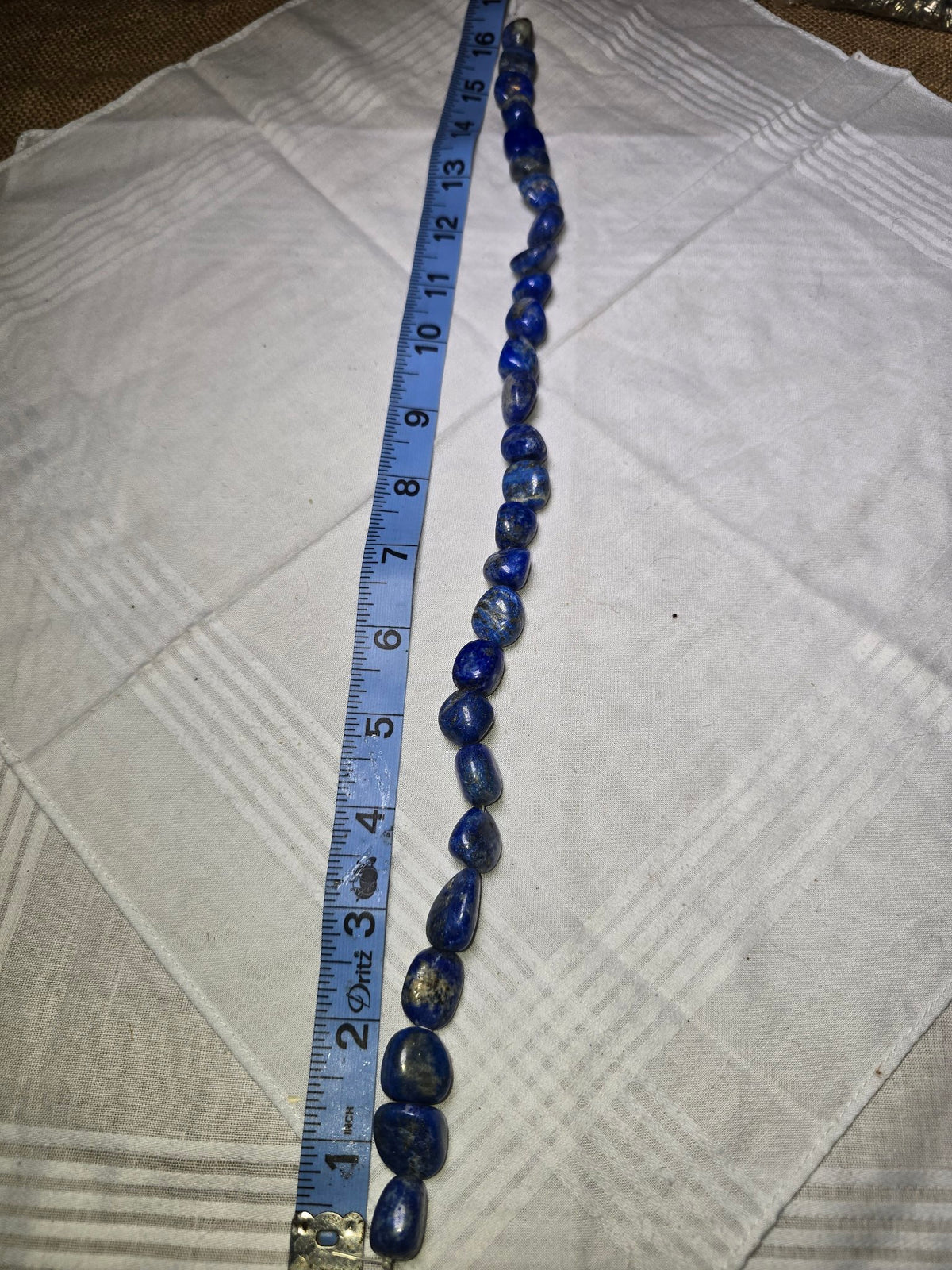 Lapis lazuli oval bead strand