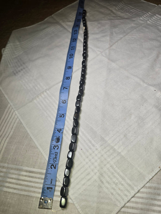 Black hematite rectangle beads