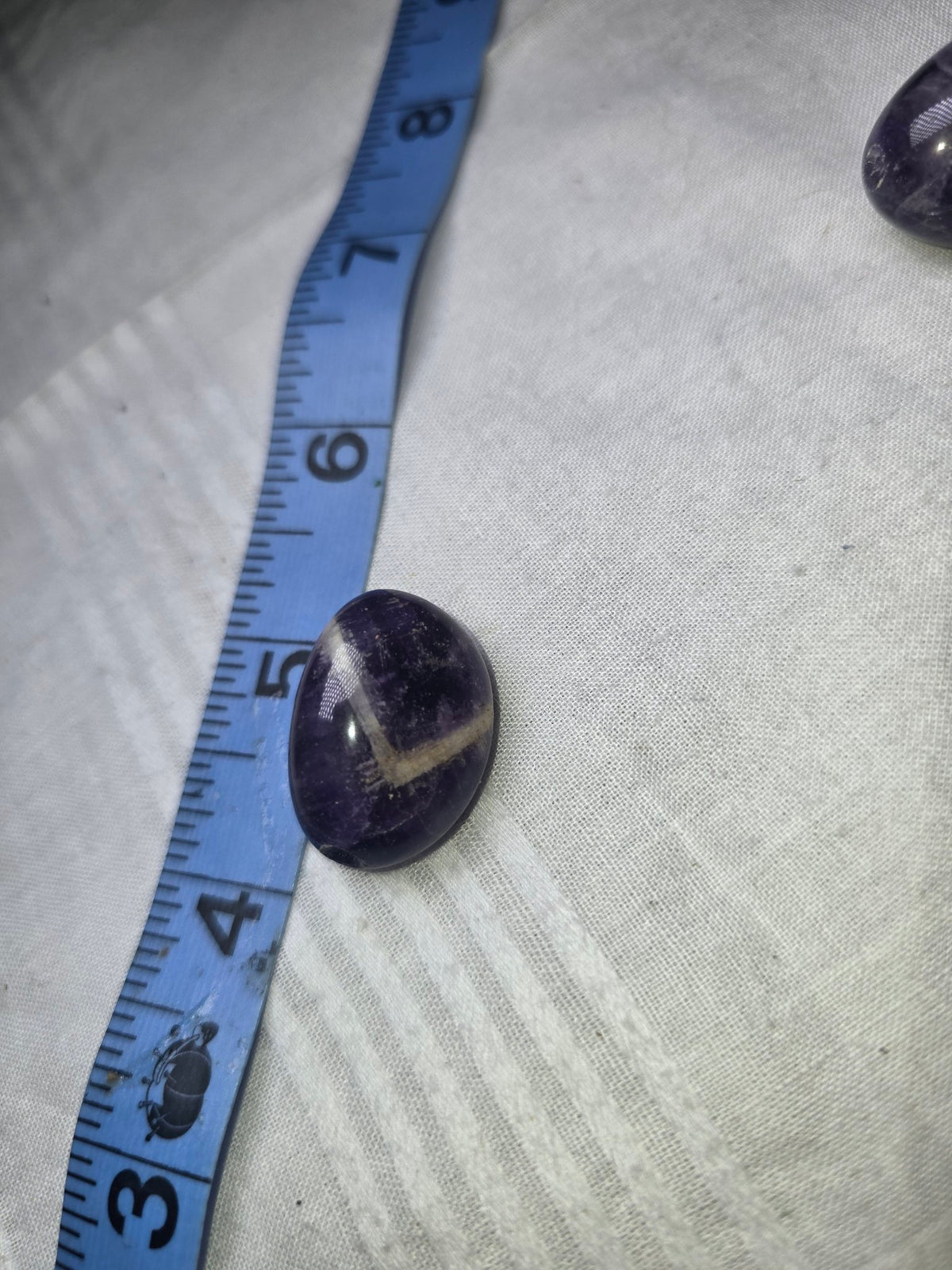 Real amethyst large oval focal bead