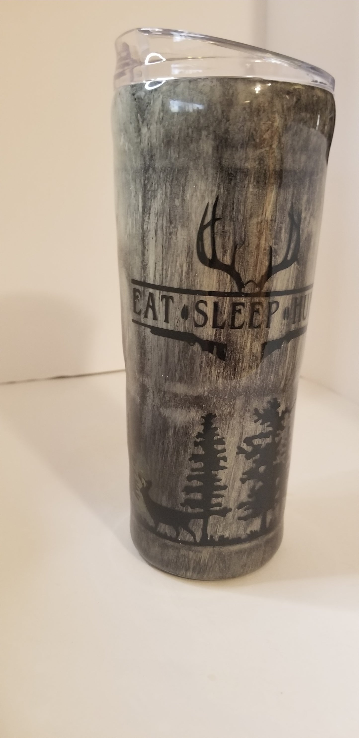 SLEEP EAT HUNT SILVER WOODGRAIN